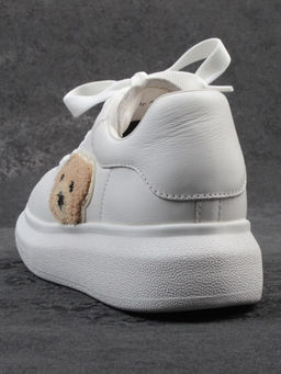 03-X668-1D WHITE Кроссовки женские (натуральная кожа)