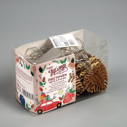 Гирлянда Нить 2.5 м с насадками Листочек, IP20, прозрачная нить, 10 LED, батарейки AAх2 (нет в комплекте), свечение тёплое белое - Luazon lighting фото 6