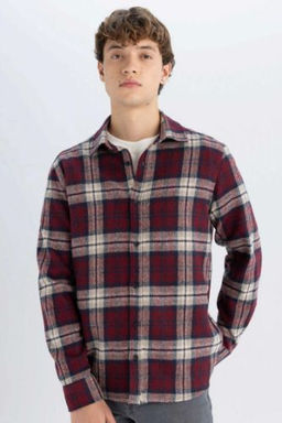 Regular Fit Kareli Oduncu Flanel Uzun Kollu Gomlek