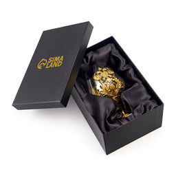 Бокал для коньяка Герб, 550 мл, подарочная коробка, стекло, золотистый