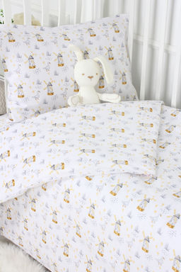 КПБ с простыней на резинке поплин арт. КПБП-ПР/гуси