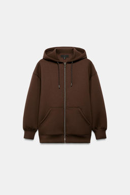SUDADERA CAPUCHA CORDONES / Marr?n - Zara фото 8