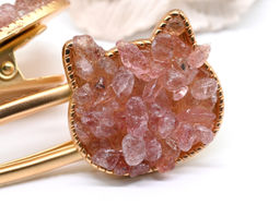 Заколка зажим Котик с натуральным моховым агатом 7*2,8*1,8см - Радуга камня фото 18