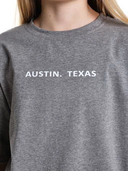 Футболка с принтом 22-7613 светло-серый меланж - Mini maxi фото 15