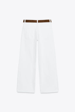 Z.10 HIGH-WAIST BELTED CULOTTES JEANS