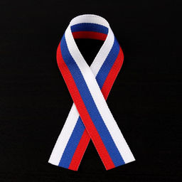 Цена за 50 шт. Лента репсовая «Триколор», 24 мм, 30±1 см