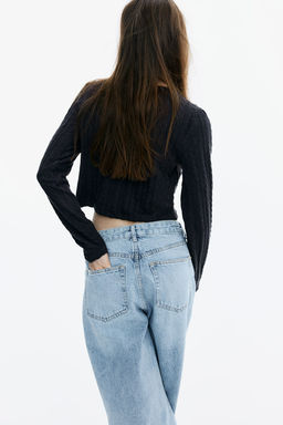 Cardigan en punto efecto trenzado - H&m фото 6