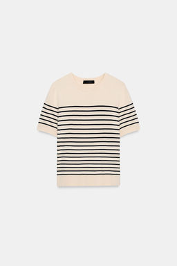 JERSEY PUNTO MANGA CORTA RAYAS / rayas - Zara фото 5