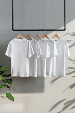 5li Beyaz Slim/Dar Kesim 5li Paket %100 Pamuk Tok Kuma_ T-shirt TMNAW20TS0243