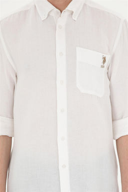 Мужская белая рубашка с длинным рукавом Неожиданная скидка в корзине - U.s. polo assn фото 6