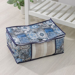 Кофр для хранения вещей Доляна Мозаика, 453020 см, синий фото 4