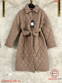 Пальто стеганое с поясом - Bruno фото 5