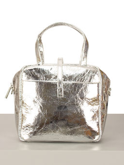 LACCOMA сумка НИ6113-серебристый натуральная кожа хлопок