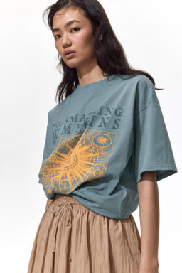 Camiseta oversize estampada - H&m фото 6