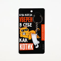 Цена за 2 шт. Брелок линейка для ключей «Будь всегда уверен», 2.2×10 см