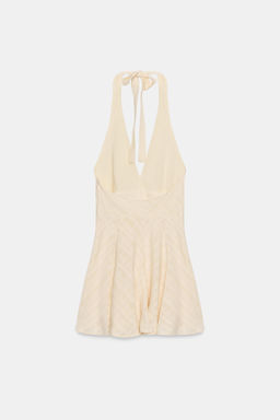 VESTIDO CORTO R?STICO HALTER / Crudo medio - Zara фото 8