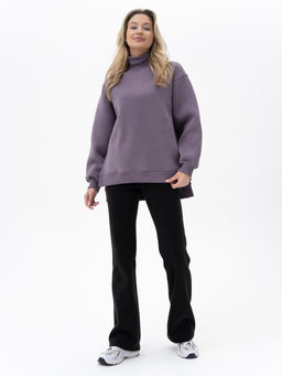 футер 3х нитка с начесом Свитшот ,серо-лавандовый - Binita фото 2