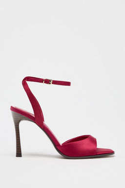 SATIN-EFFECT HIGH-HEEL SANDALS - Zara фото 2