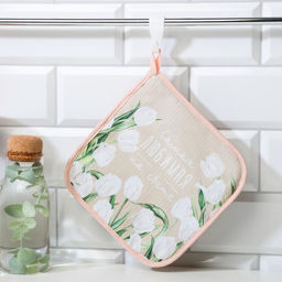 Цена за 2 шт. Прихватка Самая любимая на свете, 19?19 см, саржа,100% хлопок, ватин 250 г/м?