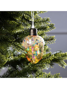 Ёлочный шар Жёлудь жёлтый, 12х7 см, 4 LED, от батареек, свечение тёплое белое - Luazon lighting фото 10