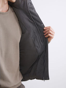 Standart Kal?p Dik Yaka Kadife Erkek Yelek