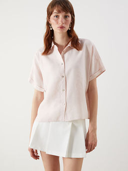 Oversize Modal Kar???ml? Kad?n G?mlek