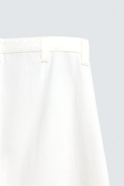 PANTAL?N CHINO DENIM BARREL FIT PLIEGUES / Blanco - Zara фото 10