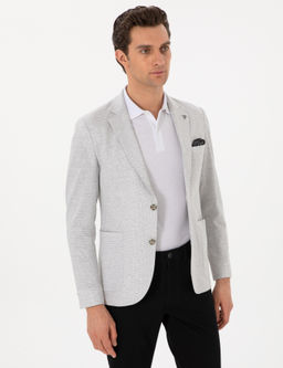 Gri Slim Fit Ceket