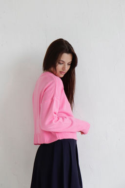 Джемпер Сердце розовый из хлопка - Martichelli фото 6