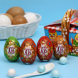 Кондитерское изделие Корзинка с яйцами набор, 60 г