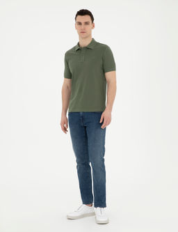 Haki Slim Fit Basic Ti__rt