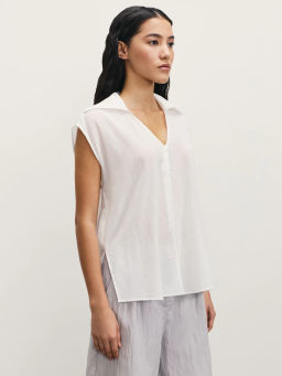 Блузка из жатой ткани с отложным воротником / Zarina  фото 4