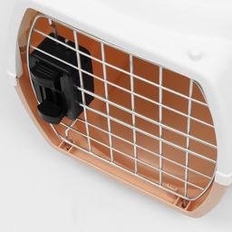 Переноска для животныхпластиковая с металлической дверью 47х32,5х30 см, вес до 9 кг, персиковая 93 - Пижон фото 8