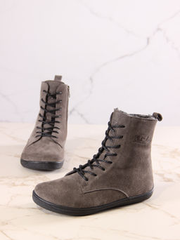 Босоногие ботинки 351.NATAbl.Серый замок замша/байка