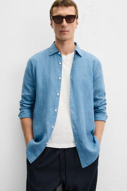 100% LINEN SHIRT - Zara фото 28