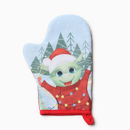 Набор кух. Доляна Счастливый дракон: варежка 20х28 см, прихватка 17х17 см, 35% хл, 65% пэ  фото 2