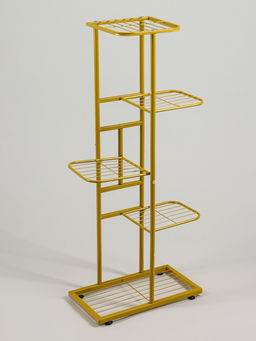 Подставка для цветов Greengo, 5 полок, 44×22×95 см, напольная, металл, цвет золотой