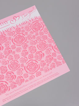 Цена за 20 шт. Пленка для цветов, «Цветы», розовая, 57×57 см