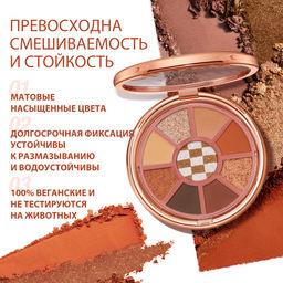SC066-3 O.TWO.O Палетка теней для век 9 цветов 10g фото 5