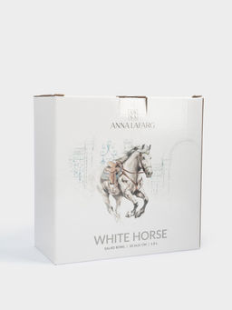 Салатник, 21х11 см, 1,8 л, фарфор N, белый, с серебристым кантом, Конь, White horse - Anna lafarg фото 7