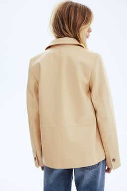 Chaqueta de piel con cuello - H&m фото 6