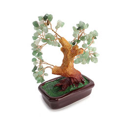 Дерево счастья Нефрит натуральные камни 19см-14см NS108