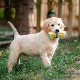 Игрушка мягкая с пищалкой Носок жёлтый, 16 см - Пижон фото 5