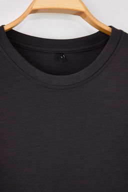 Indigo Wardrobe Essentials Dusuk Omuz Regular Fit Yumusak Tuse Modal T-Shirt TMNSS26TS00007 - Trendyolmilla фото 6