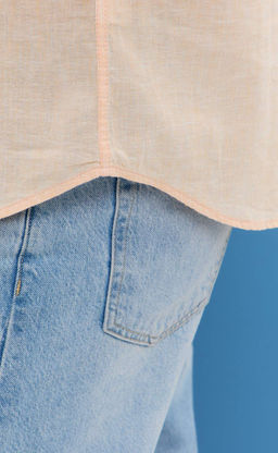 Рубашка к/р лен F111-0450 l.orange - Fine joyce фото 6