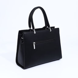 Сумка тоут на молнии, наружный карман, длинный ремень, цвет чёрный - Simaland фото 2