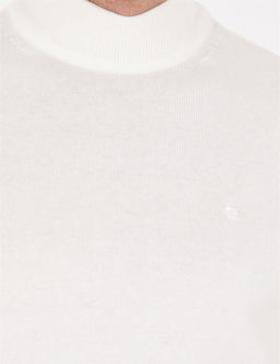 Ekru Slim Fit Yar_m Bal_k__ Yaka Basic Triko Kazak - Pierre cardin фото 7