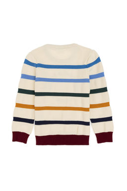 Erkek _ocuk Krem Bisiklet Yaka Kazak - U.s. polo assn фото 3