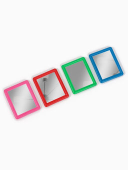 Цена за 20 шт. Зеркало (1) б/увел 7,5*6см пластик (фас 20шт цена за шт) фиолет накл QF