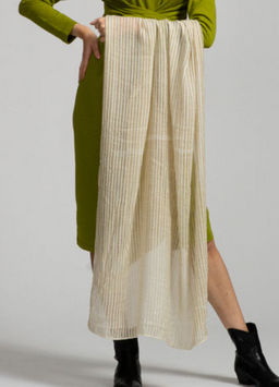 Большой, красивый двусторонний палантин с необычной выработкой по всему полотну изделия